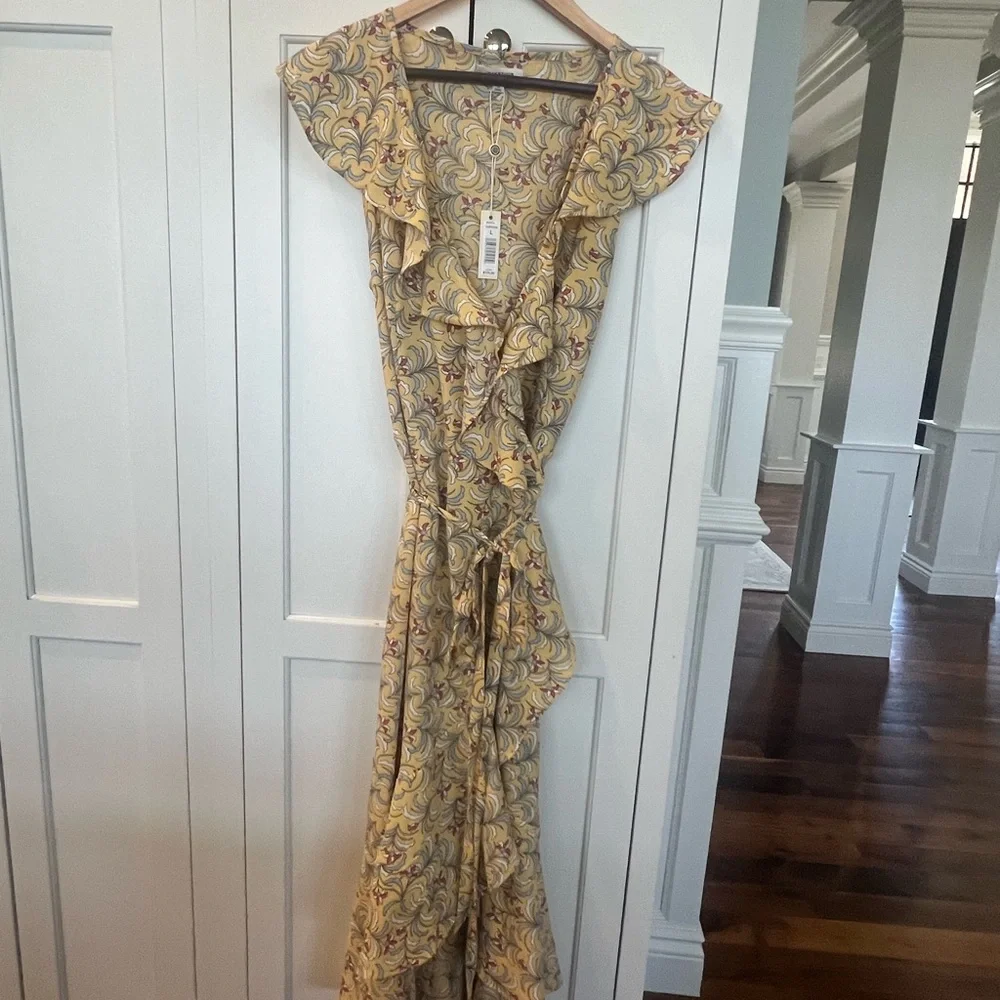 Max Studio Yellow HiLo Wrap Dress - Picture 2 of 6